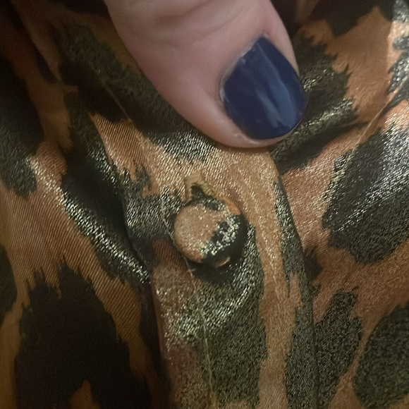 Jcrew Animal print silky button up - Picture 3 of 5